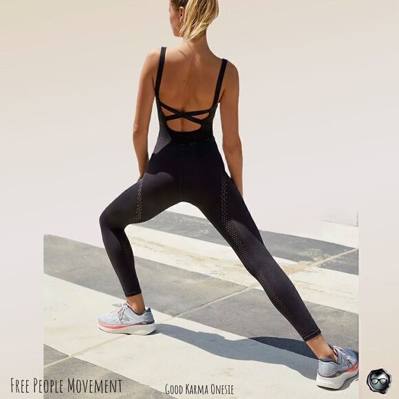 FP MOVEMENT GOOD KARMA ONESIE JUMPSUIT IN WASHED BLACK SIZE XS/S SMALL NWT YOGA - Picture 11 of 11